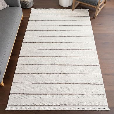 Rugs USA Aloe Striped Tassels Area Rug