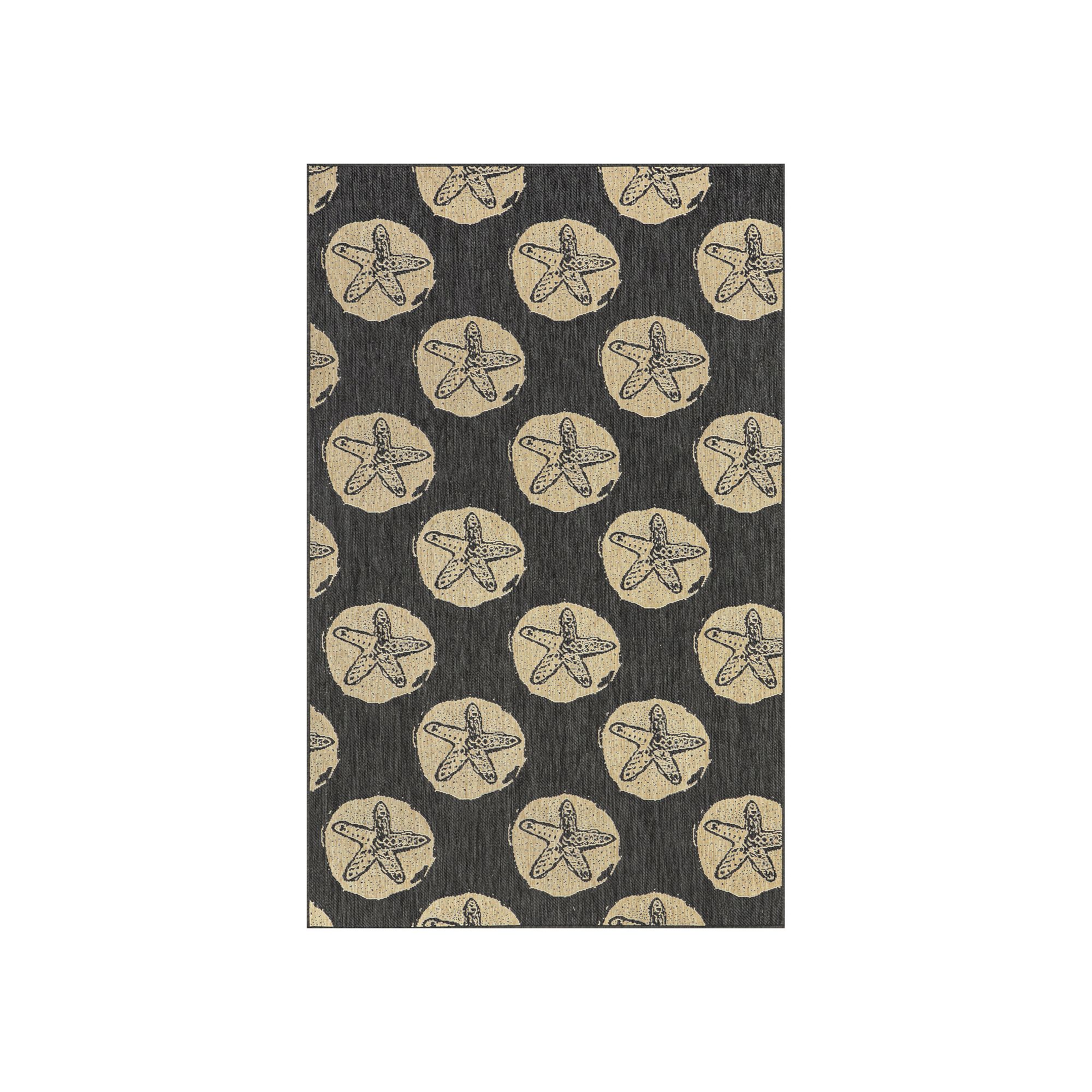 Rugs USA Starfish Indoor/Outdoor Area Rug, Dark Gray