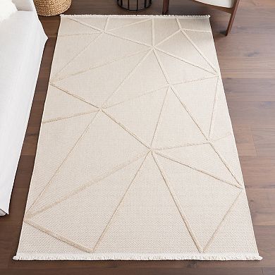 Rugs USA Anica Geometric Fringe Area Rug