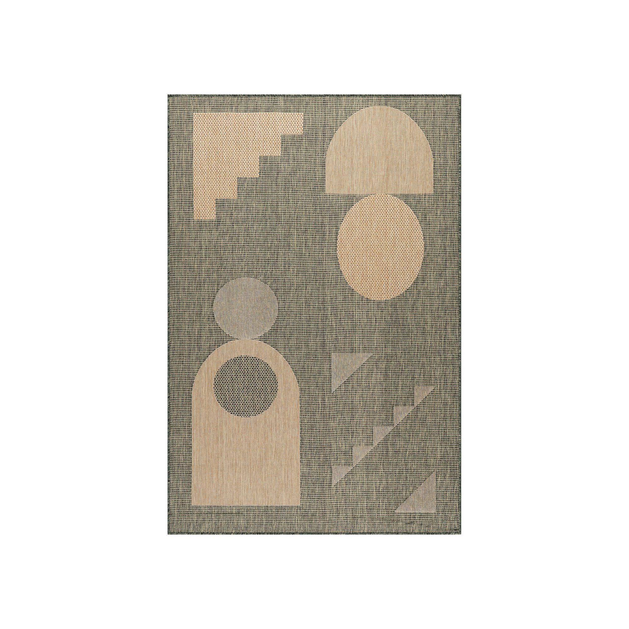 Rugs USA Anslie Geometric Indoor/Outdoor Area Rug, Green