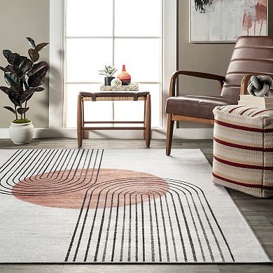 nuLOOM Martine Abstract Sun Machine Washable Area Rug