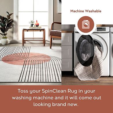 nuLOOM Martine Abstract Sun Machine Washable Area Rug
