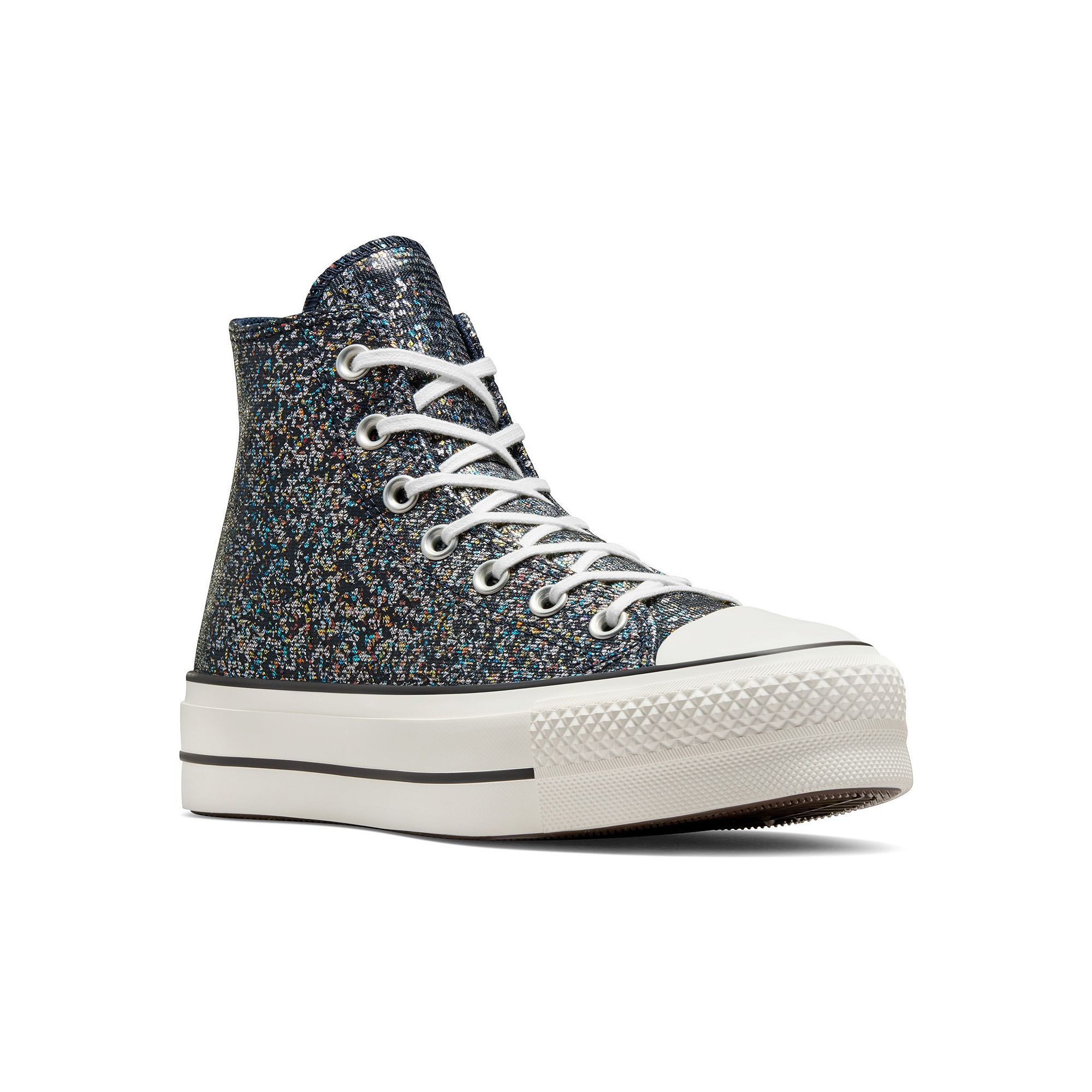 Converse All Star Lift Womens Shinefetti Platform High-Top Sneakers, Size: