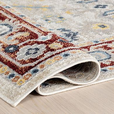 nuLOOM Lyndzi Medallion Machine Washable Area Rug