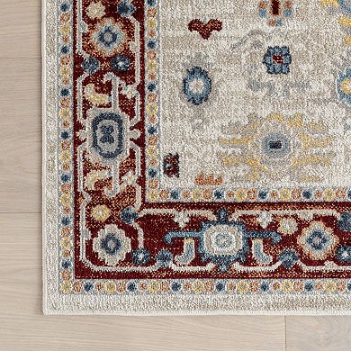 nuLOOM Lyndzi Medallion Machine Washable Area Rug