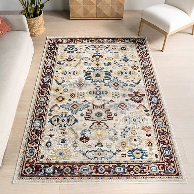 nuLOOM Lyndzi Medallion Machine Washable Area Rug