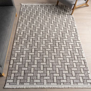 Rugs USA Alora Geometric Tassels Area Rug