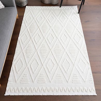 Rugs USA Annaka Trellis Fringe Area Rug