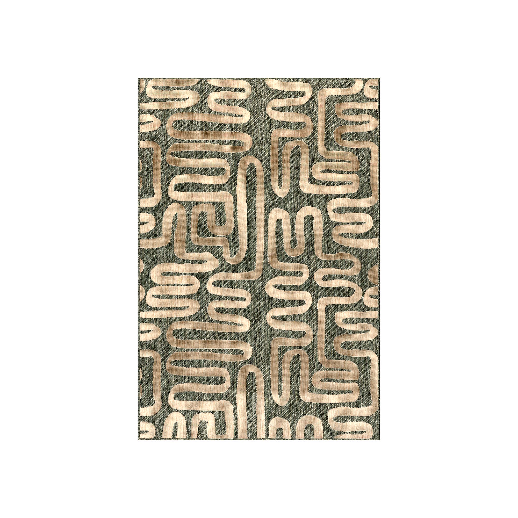 Rugs USA Bambi Abstract Indoor/Outdoor Area Rug, Green