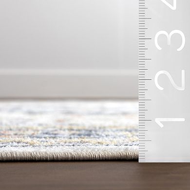 nuLOOM Bonia Traditional Medallion Machine Washable Area Rug