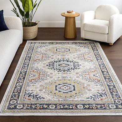 nuLOOM Bonia Traditional Medallion Machine Washable Area Rug