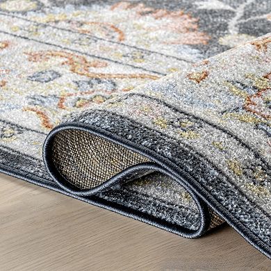 nuLOOM Breigh Medallion Bordered Machine Washable Area Rug