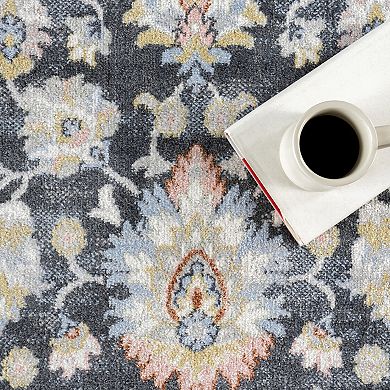 nuLOOM Breigh Medallion Bordered Machine Washable Area Rug