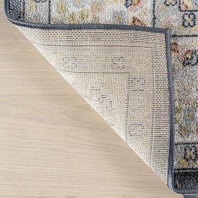 nuLOOM Breigh Medallion Bordered Machine Washable Area Rug