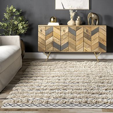 nuLOOM Hand Loomed Cotton Teyana Area Rug