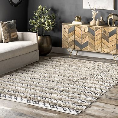 nuLOOM Hand Loomed Cotton Teyana Area Rug