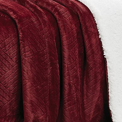 Truly Soft Basket Carved Faux Fur Throw Blanket