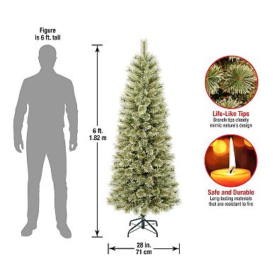 National Tree Company 6 ft. Unlit Arcadia Pine Cashmere Slim Hinged Artificial Christmas Tree