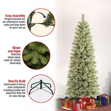 National Tree Company 6 ft. Unlit Arcadia Pine Cashmere Slim Hinged Artificial Christmas Tree