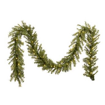National Tree Company 9 ft. Norwood Fir Artificial Garland with Battery Operated LED Lights