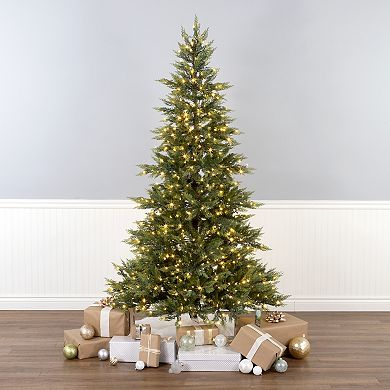 National Tree Company 6.5 ft. Festive Artificial Fern Christmas Tree with Clear Lights