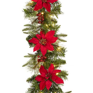 National Tree Company 4 ft. Colonial Artificial Garland with Battery Operated LED Lights