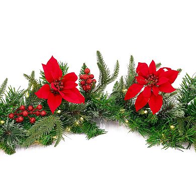 National Tree Company 4 ft. Colonial Artificial Garland with Battery Operated LED Lights