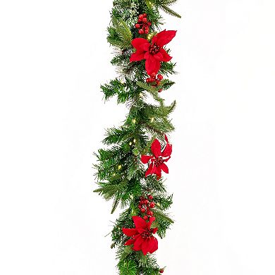 National Tree Company 4 ft. Colonial Artificial Garland with Battery Operated LED Lights