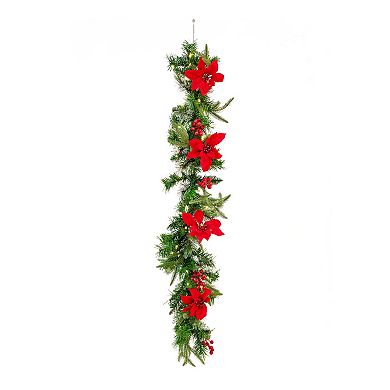 National Tree Company 4 ft. Colonial Artificial Garland with Battery Operated LED Lights