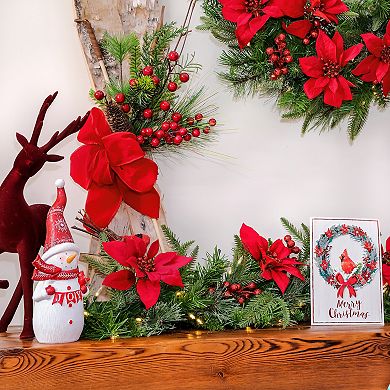National Tree Company 4 ft. Colonial Artificial Garland with Battery Operated LED Lights