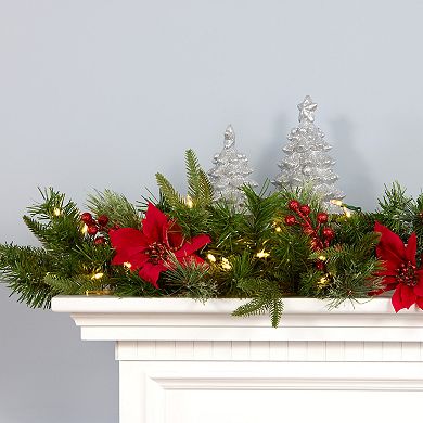 National Tree Company 4 ft. Colonial Artificial Garland with Battery Operated LED Lights