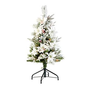 National Tree Company 3-ft. Feel Real Frosted Colonial Pencil Slim Hinged Artificial Christmas Tree