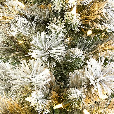 National Tree Company 4.5-ft. LED Snowy Methow Pencil Hinged Entrance Artifical Christmas Tree