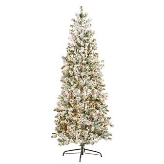 National Tree Company 7.5-ft. Pre-Lit Snowy Woodland Hinged Artifical Christmas Tree