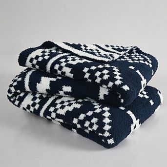 Truly Soft Cozy Fair Isle Reversible Throw Blanket