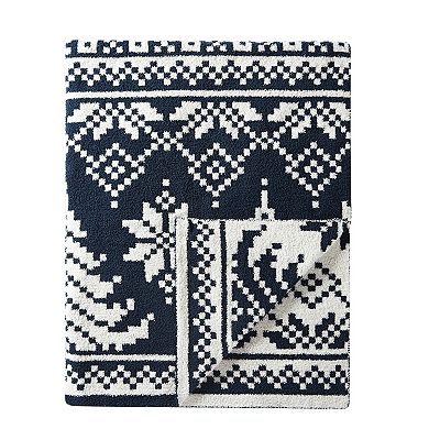 Truly Soft Cozy Fair Isle Reversible Throw Blanket