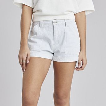Juniors' UNIONBAY Agnes Utility Railroad Stripe Shorts