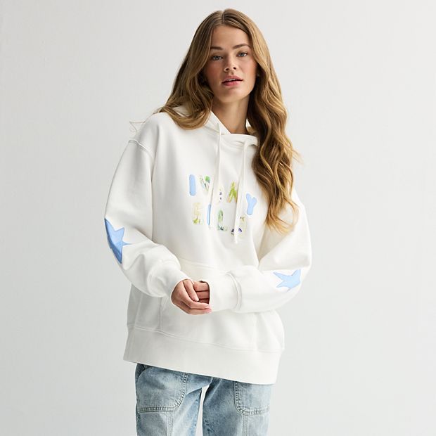 Juniors' IVORY ELLA Quilted Love Hoodie Juniors' IVORY ELLA Quilted Love Hoodie