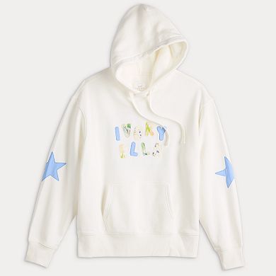 Juniors' IVORY ELLA Quilted Love Hoodie