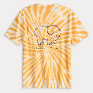 Juniors' IVORY ELLA Marigold Swirl Tie Dye T-Shirt