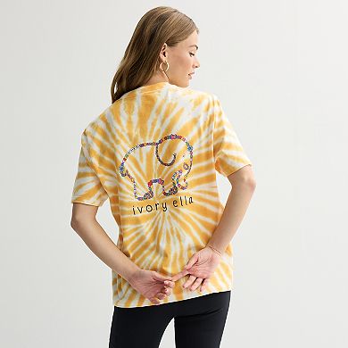 Juniors' IVORY ELLA Marigold Swirl Tie Dye T-Shirt