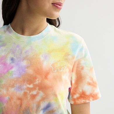 Juniors' IVORY ELLA Rainbox Clouds Tie Dye T-Shirt