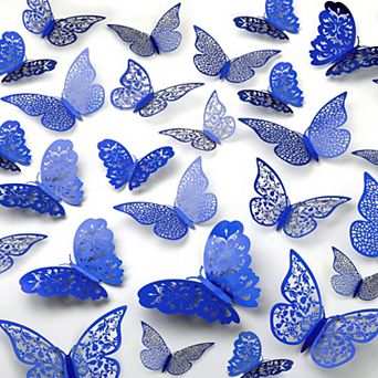 Zulay Kitchen 3d Butterfly Wall Decor 48 pc