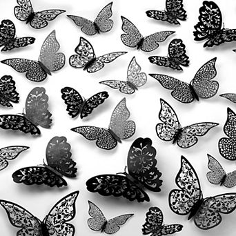 Zulay Kitchen 3d Butterfly Wall Decor 48 pc