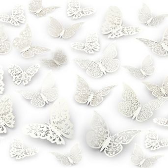 Zulay Kitchen 3d Butterfly Wall Decor 48 pc