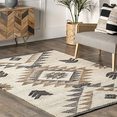 nuLOOM Rosanna Southwestern Symbols Jute Area Rug
