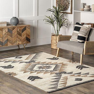 nuLOOM Rosanna Southwestern Symbols Jute Area Rug
