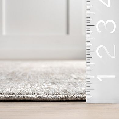 nuLOOM Ginebra Medallion Fringe Area Rug