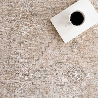nuLOOM Koami Medallion Fringe Area Rug