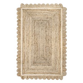 nuLOOM Tera Petals Country Braided Jute Area Rug
